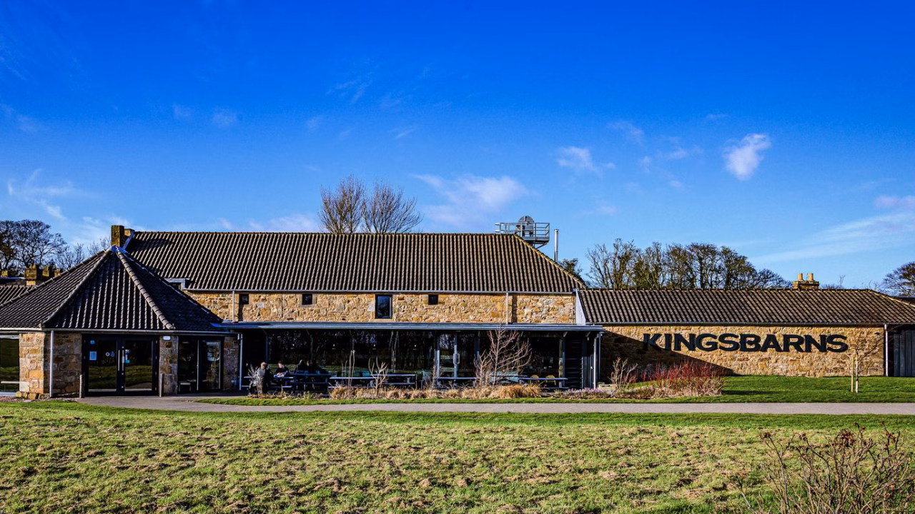 Kingsbarns Distillery housed within restored stone buildings in rural Fife.